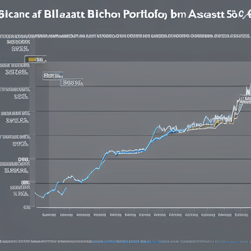 displaying the percentage of a portfolio allocated to Bitcoin, compared to other asset classes