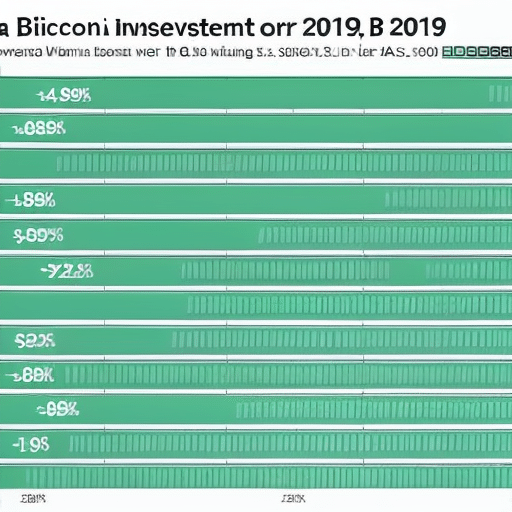 of Bitcoin investment trends over the past year, with bars showing the highs and lows
