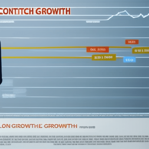 N looking confidently and proudly ahead, with a graph of Bitcoin's long-term growth in the background