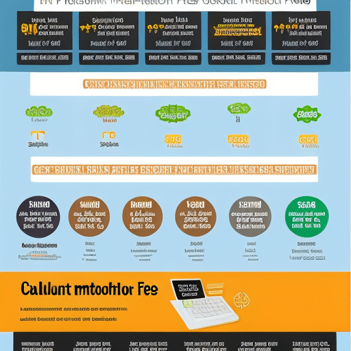 Ful infographic diagram displaying a variety of calculation methods used to determine Bitcoin transaction fees