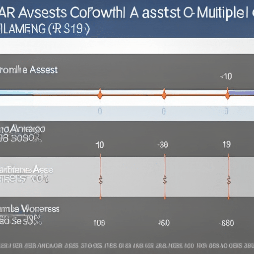 Ful graph showing the performance of multiple assets over time, with arrows pointing upwards to demonstrate growth
