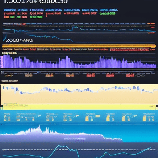 A captivating image showcasing a sleek, futuristic Bitcoin (BTC) chart with vibrant, fluctuating line graphs, surrounded by various influential factors such as global events, market trends, and investor sentiment