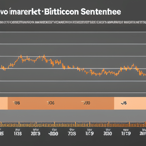 showing the correlation between market sentiment and Bitcoin price over time, with arrows indicating the direction of the correlation