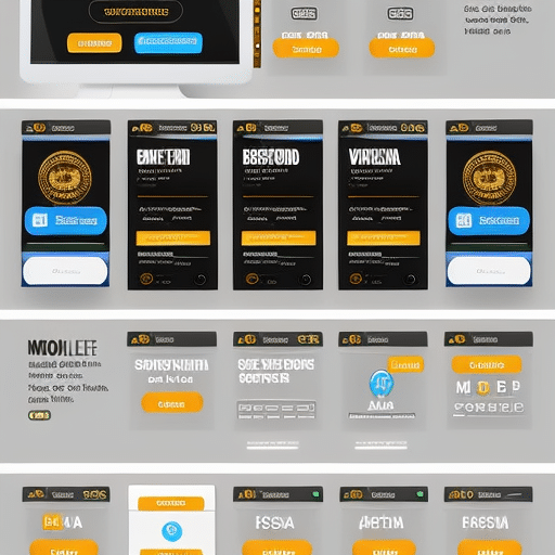 An image showcasing a diverse array of mobile and desktop devices, each displaying a unique Bitcoin wallet interface