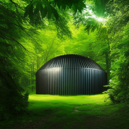 An image that depicts a closed, ironclad vault embedded in a lush, impenetrable forest
