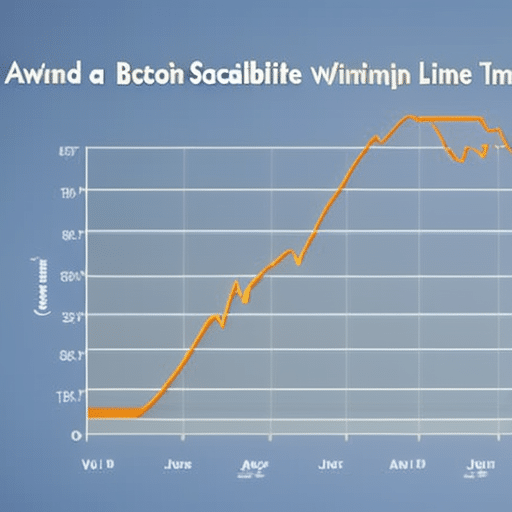 Ate a graph showing the scalability of Bitcoin over time with a line chart